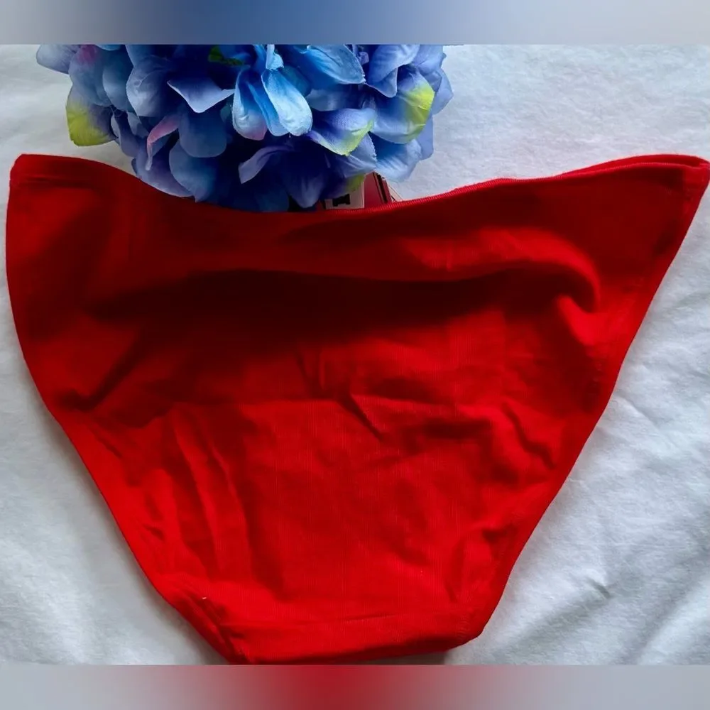 New with tags! Gorgeous red Victoria’s Secret “Cotton String Bikini Panty!”